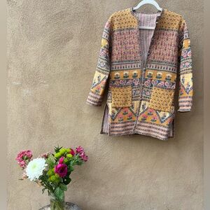 VINTAGE Quilted, Reversible, Cotton, BlockPrint Jacket